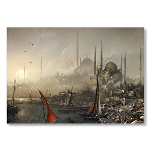 Osmanlıda İstanbul Görseli Mdf Ahşap Tablo 35x50 cm