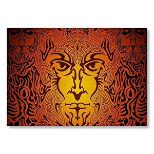 Kurtadam Tribal Portre Mdf Ahşap Tablo 35x50 cm