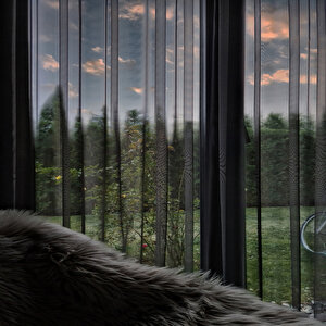 Füme Tül Perde, Pileli Dikim, Ütü Istemez 450x270 cm