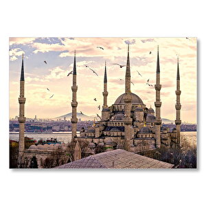 İstanbul Sultan Ahmet Camii Görseli Mdf Ahşap Tablo 35x50 cm
