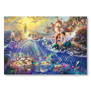 Disney Denizkızı Ve Arkadaşları Mdf Ahşap Tablo 35x50 cm