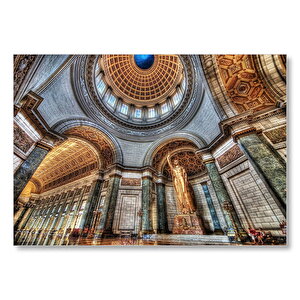 Küba'da Tarihi Yapı İçeriden Görünüm Mdf Ahşap Tablo 35x50 cm