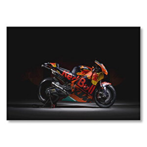 Suzuki Redbull Siyah Kırmızı Motorsiklet Karanlık Arka Plan Mdf Ahşap Tablo 50x70 cm