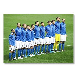Euro 2021 Kupa Şampiyonu İtalya Mdf Ahşap Tablo 50x70 cm