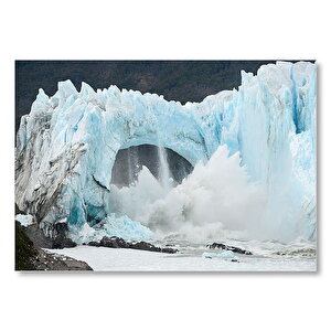 Eriyip Kopan Buzullar Mdf Ahşap Tablo 50x70 cm