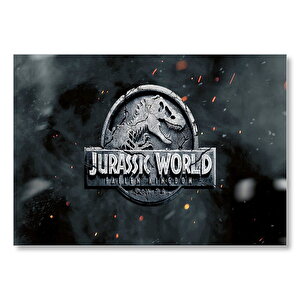 Jurassic World Kayıp Krallık Logo Mdf Ahşap Tablo 50x70 cm
