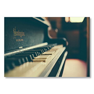Huntington Piyano Yakın Çekim Mdf Ahşap Tablo 35x50 cm