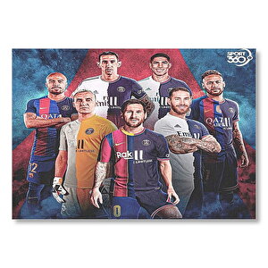 Futbol Devleri Psg De Mdf Ahşap Tablo 35x50 cm