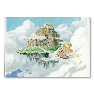 Düşler Ülkesine Yolculuk Yusufçuk Üzerinde Çocuklar Mdf Ahşap Tablo 50x70 cm