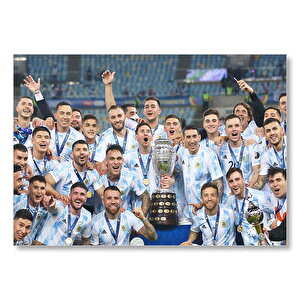 Kupa Amerika 2021 Arjantin Şampiyonluğu Mdf Ahşap Tablo