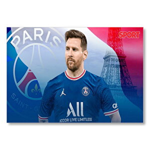 Messi Psg Görseli Mdf Ahşap Tablo 25x35 cm