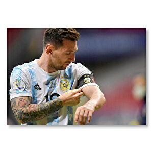 Kaptan Messi Arjantin Milli Şampiyonu Mdf Ahşap Tablo 25x35 cm