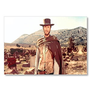 İyi Kötü Çirkin Clint Eastwood Mdf Ahşap Tablo 50x70 cm