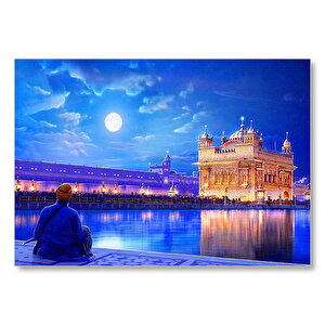 Dolunayda Hindistan'dan Bir Kare Mdf Ahşap Tablo 25x35 cm