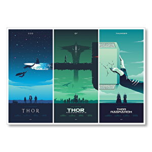 Yıldırım Tanrısı Thor Üçlemesi Mdf Ahşap Tablo 50x70 cm