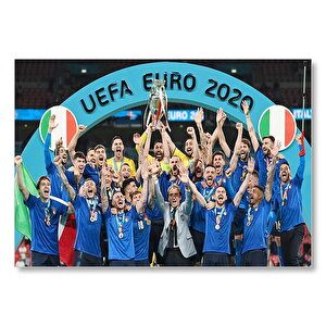 İtaly Uefa Euro 2021 Şampiyonası- Mdf Ahşap Tablo 50x70 cm