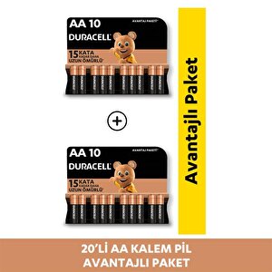 Alkalin Aa Kalem Piller, 20 Li Paket