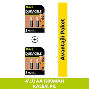 Şarj Edilebilir Aa 1300mah Piller, 4 Lü Paket