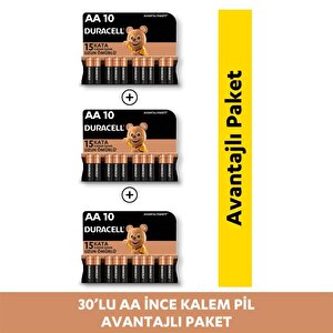 Alkalin Aa Kalem Piller, 30 Lu Paket