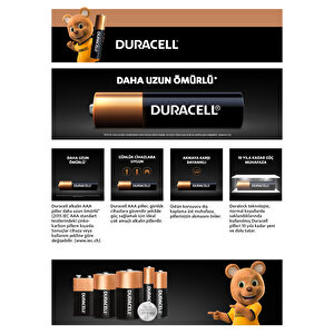 Duracell Alkalin Aaa İnce Kalem Piller, 20 Li Paket