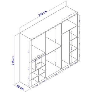 Eymense Biblo 240'lık Gardırop