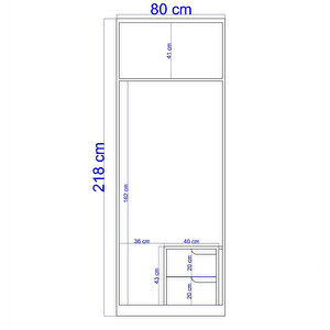 Eymense Focus 80'lik Gardırop