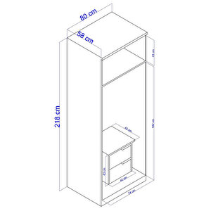 Eymense Focus 80'lik Gardırop