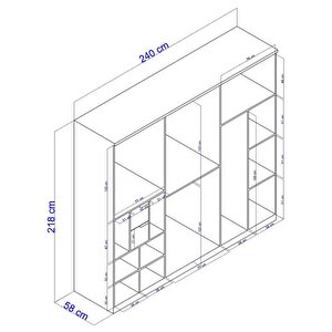 Eymense Zeta 240'lık Gardırop