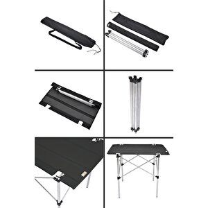 Exent 2 Adet Rejisör + 50x70 Kamp Masası Set-lacivert**kamp, Piknik Masa Sandalye Seti 2+1**