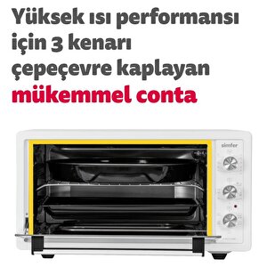 Simfer 4502 45 Lt Beyaz Midi Fırın