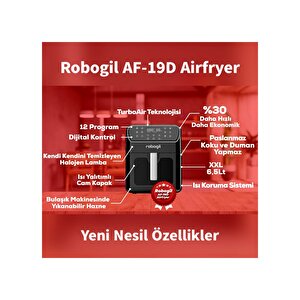 Robogil Airfryer Xxl Af-19d 6.5 Lt Yağsız Fritöz