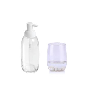 Sivi Sabunluk Ve Di̇ş Firçalik İki̇li̇ Banyo Seti̇