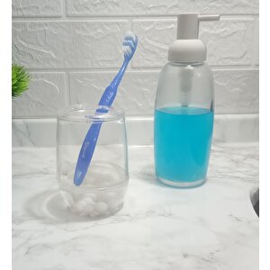 Sivi Sabunluk Ve Di̇ş Firçalik İki̇li̇ Banyo Seti̇