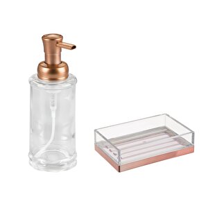 Sıvı Sabunluk Ve Sabunluk 2 Li Banyo Seti Altın Model