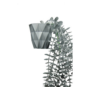Gümüş Okaliptus 45 Cm New Collection Gümüş Elmas Saksıda Yapay Sarkan Bitki