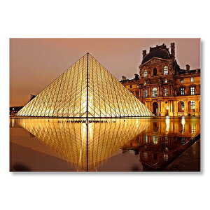 Paris Louivre Müzesi Mdf Ahşap Tablo 50x70 cm