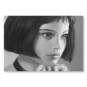 Leon Mathilda Natalie Portman Dijital Çizim Mdf Ahşap Tablo 35x50 cm