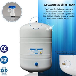 Su Arıtma Cihazı Nsf Onaylı Metal Genleşme Tankı (20 Litre)