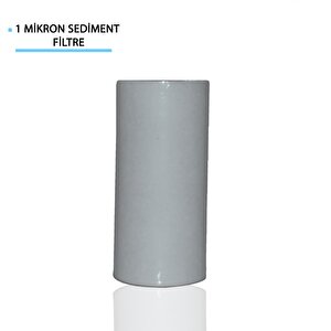 Daire Bina Girişi 5 İnch 1 Aşama Yedek Filtre Seti (1 Mikron Sediment Filtre)