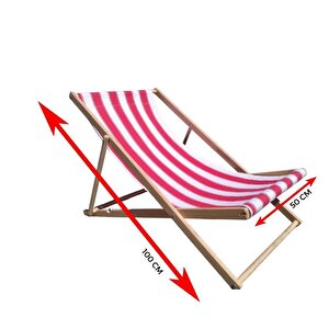 Prado Holiday Ahşap Şezlong, Bahçe Balkon Plaj Şezlongu