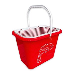 Fishack Süzgeçli Balıkçı Kovası 15 Lt Kırmızı Kod 179