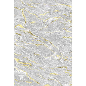 3d Mermer Gri Gold Damarlı 7086 Mermer Desenli Single Duvar Kağıdı 5,33 M²