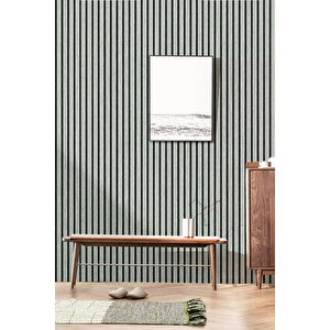 7600 Lambiri Panel Ahşap Duvar Çıtası Desenli Duvar Kağıdı 5,30 M²