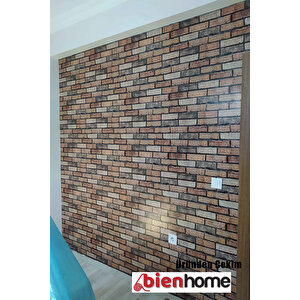 Bien Duvar Kağıtları 6420 Kahve Tuğla Taş Desen Duvar Kağıdı 5,30 M²