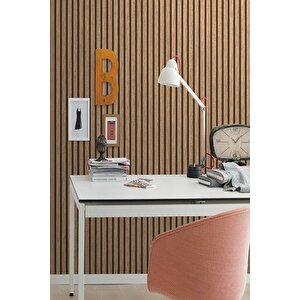7610 Lambiri Panel Ahşap Duvar Çıtası Desenli Duvar Kağıdı 5,30 M²