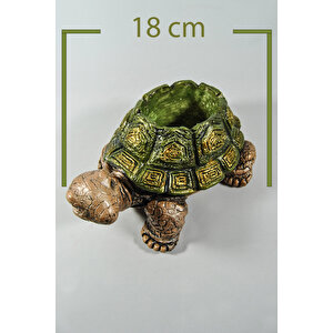 Dekoratif Kaplumbağa Figür Saksısı