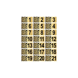 Metal Kapı Masa Dolap Posta Kutusu Numarası 6x12 Cm Altın Renk (1…21)