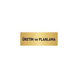 Metal Yönlendirme Levhası, Departman Kapı İsimliği Üretim Ve Planlama 7x20 Cm Altın Renk