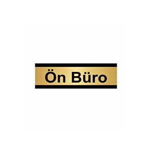 Ön Büro 5x20cm Altın Renk Metal Yönlendirme Levhası