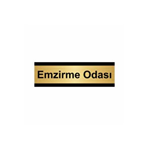 Emzirme Odası 10x20cm Altın Renk Metal Yönlendirme Levhası